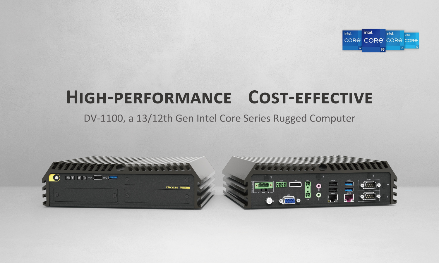 High-performance, Cost-effective - DV-1100, a 13/12th Gen Intel Core Series Rugged Computer