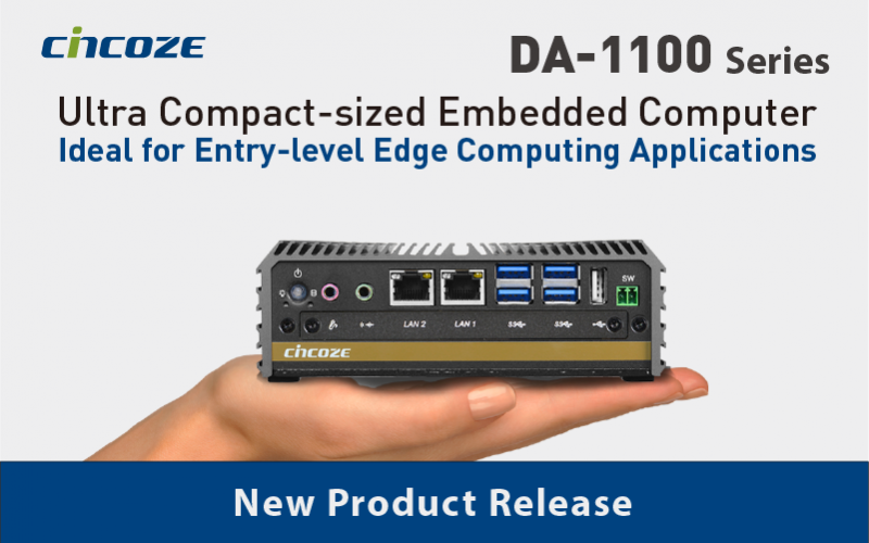 DA-1100 Fanless Embedded Computer with Intel® Pentium® N4200 / Celeron® N3350 processor: Ideal for Entry-level Edge Computing Applications
