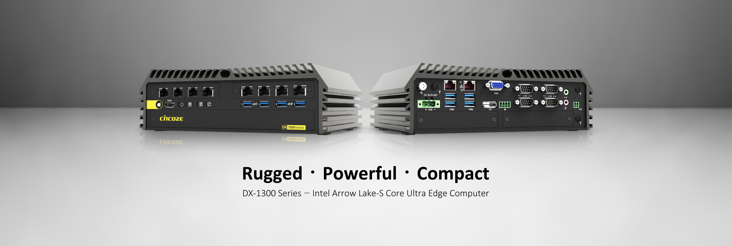 Rugged.Powerful.Compact : DX-1300 Series — Intel Arrow Lake-S Core Ultra Edge Computer