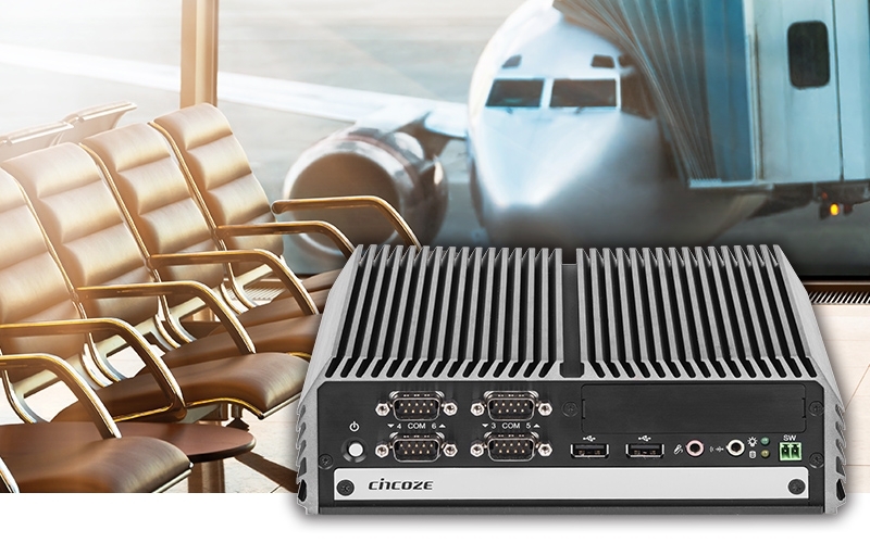 Fanless embedded PC is adopted in flight information display system (FIDS)