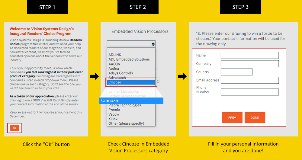 Cincoze is Nominated in 2021 Readers' Choice Awards by Vision Systems Design