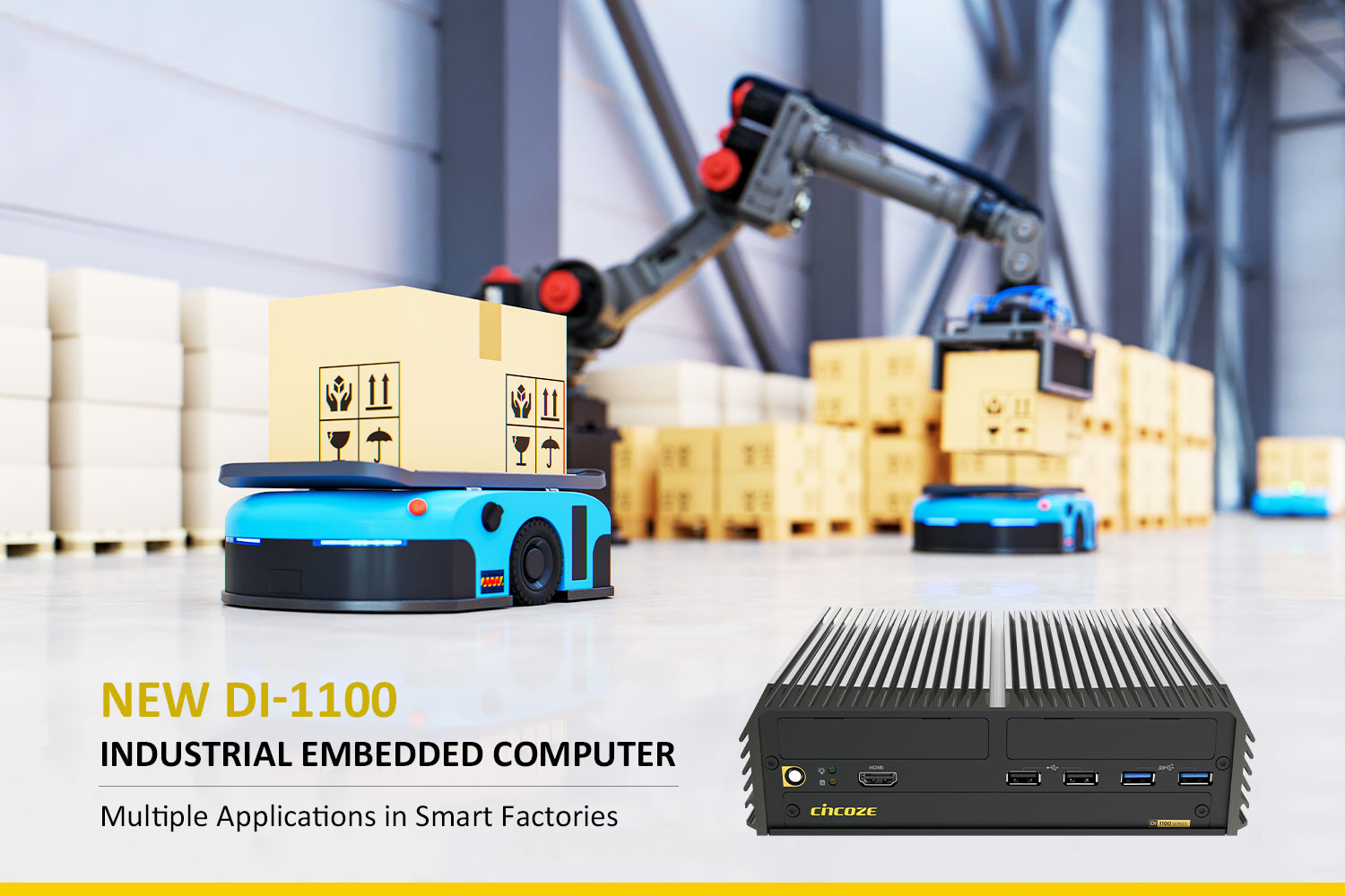 Cincoze’s New DI-1100 Industrial Embedded Computer - Multiple Applications in Smart Factories