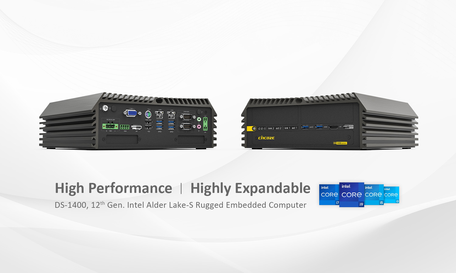 DS-1400, 12th Gen. Intel Alder Lake-S Rugged Embedded Computer