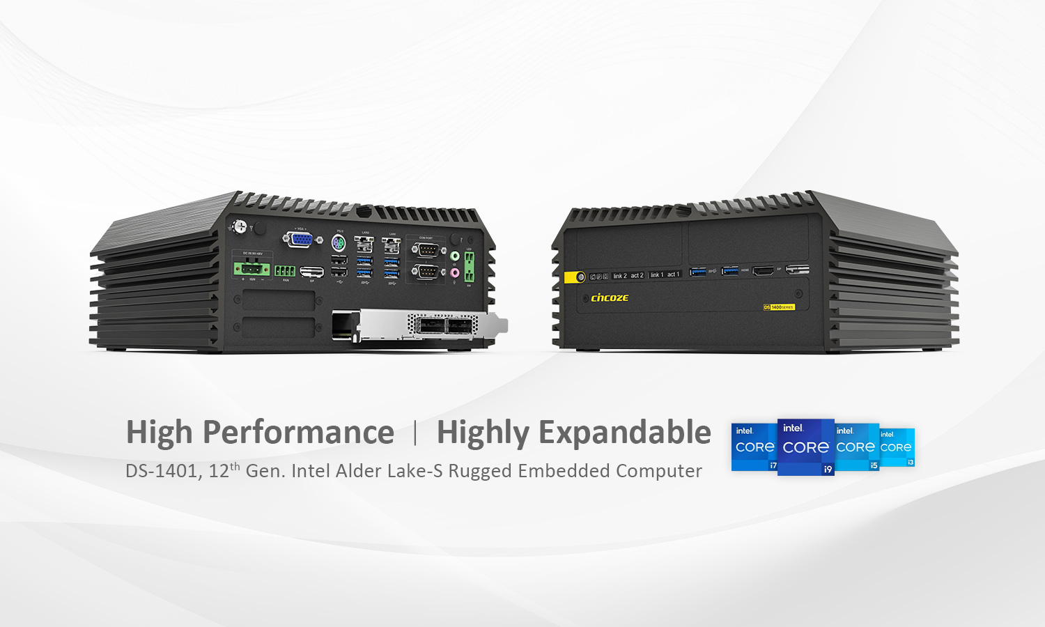 DS-1401, 12th Gen. Intel Alder Lake-S Rugged Embedded Computer