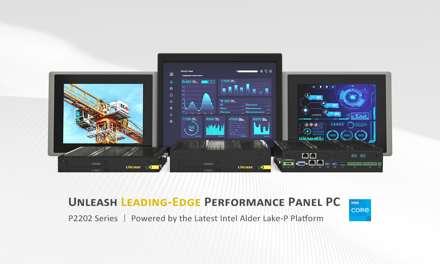 Cincoze P2202, Unleash Leading-Edge Performance Panel PC, Powered by the latest Intel Alder Lake-P platform