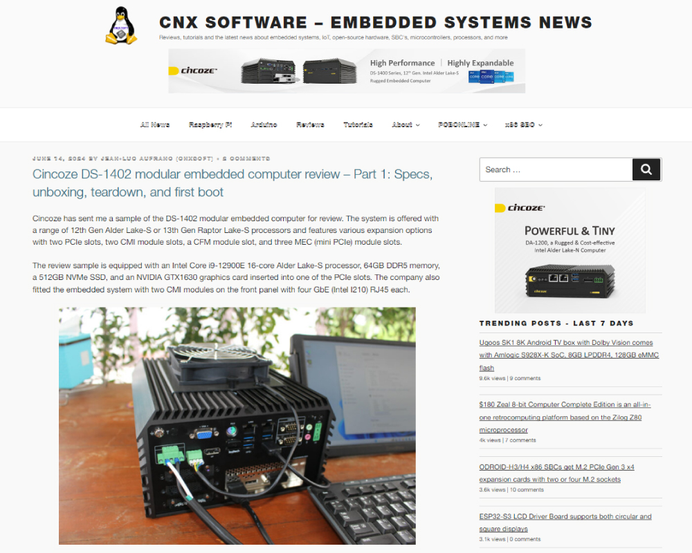 Exploring the Versatility and Reliability of Cincoze DS-1402: In-Depth Review by CNX Software