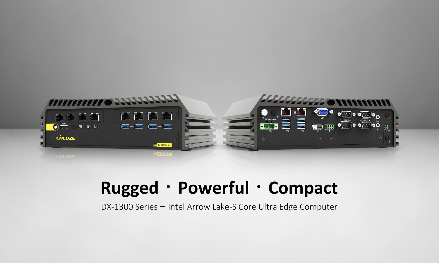 Rugged．Powerful．Compact : DX-1300 Series — Intel Arrow Lake-S Core Ultra Edge Computer