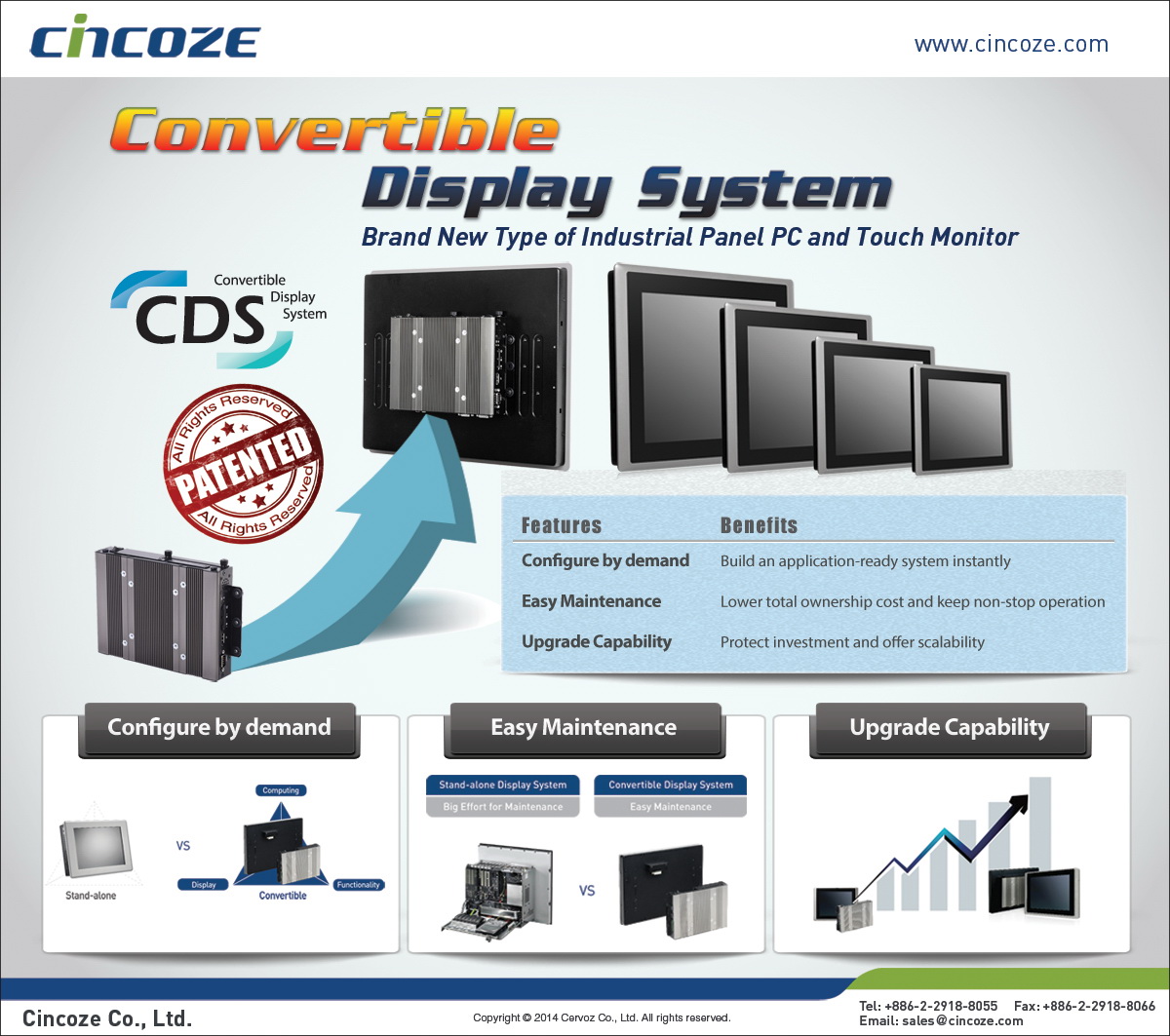 Cincoze Convertible Display System (CDS) Cincoze Convertible Display System (CDS)