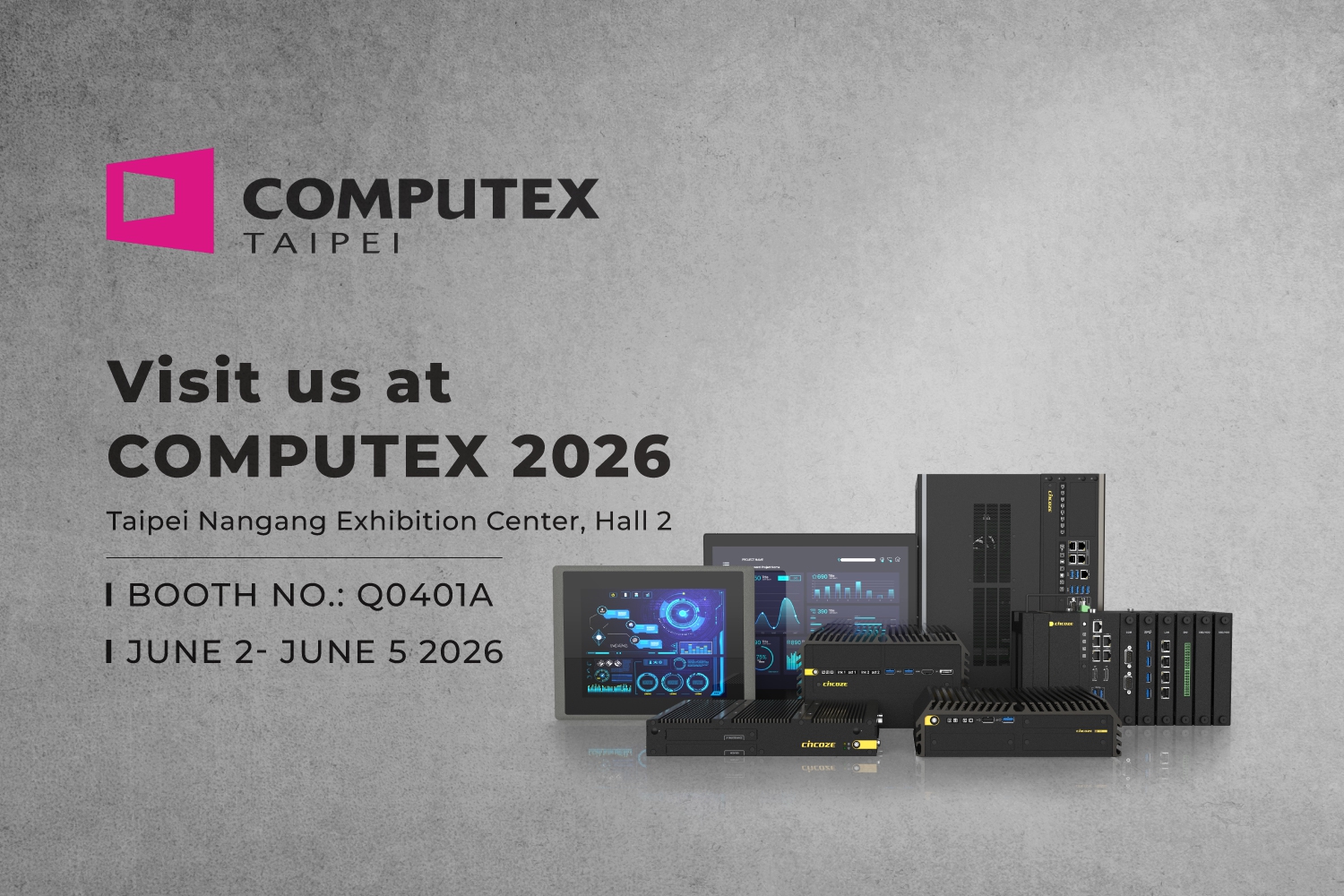 Besuchen Sie Cincoze auf der Computex 2026 !
