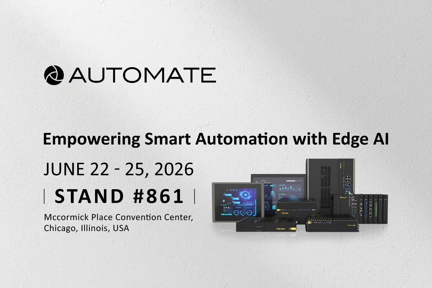 Automate 2026: Cincoze präsentiert Edge-KI-Computing- und Automatisierungslösungen
