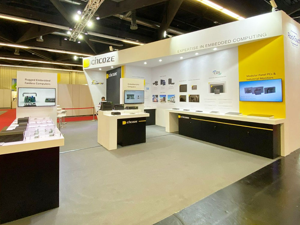 Display area for three product lines Display area for three product lines