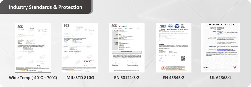 Multiple certifications ensure stability and security Multiple certifications ensure stability and security