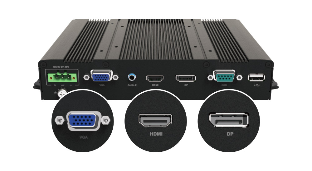 Cincoze CS-100/M1101 Multiple display inputs Cincoze CS-100/M1101 Multiple display inputs