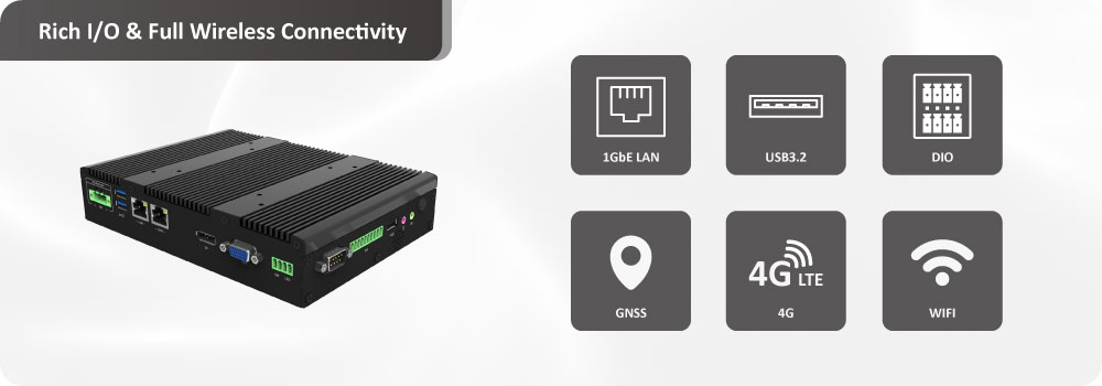 Rich I/O and support for wireless modules Rich I/O and support for wireless modules