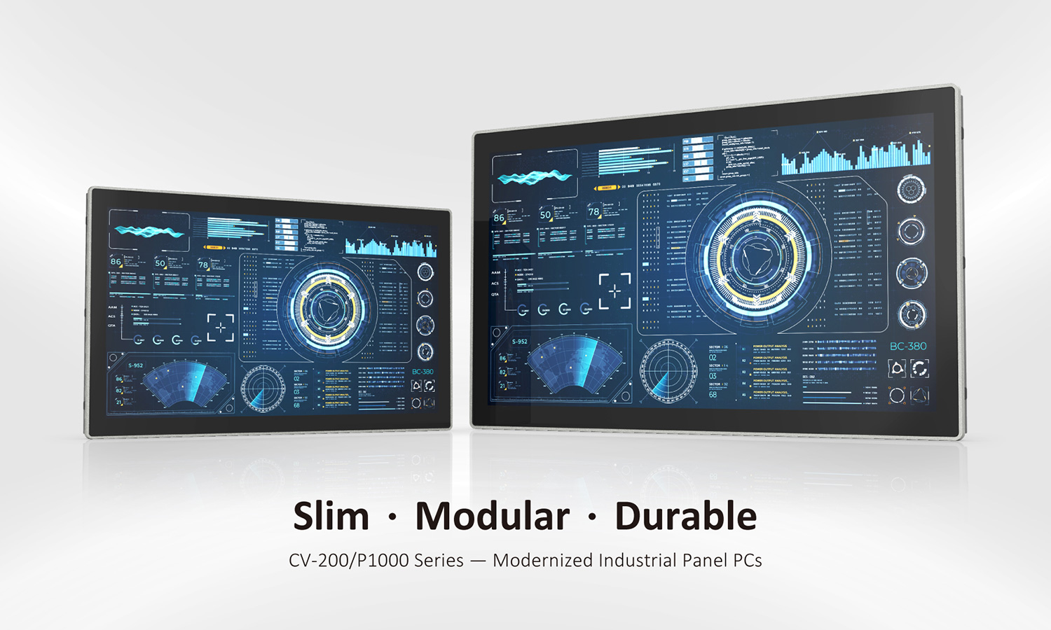 Slim, Modular, Durable: CV-200/P1000 Series - Modernized Industrial Panel PCs