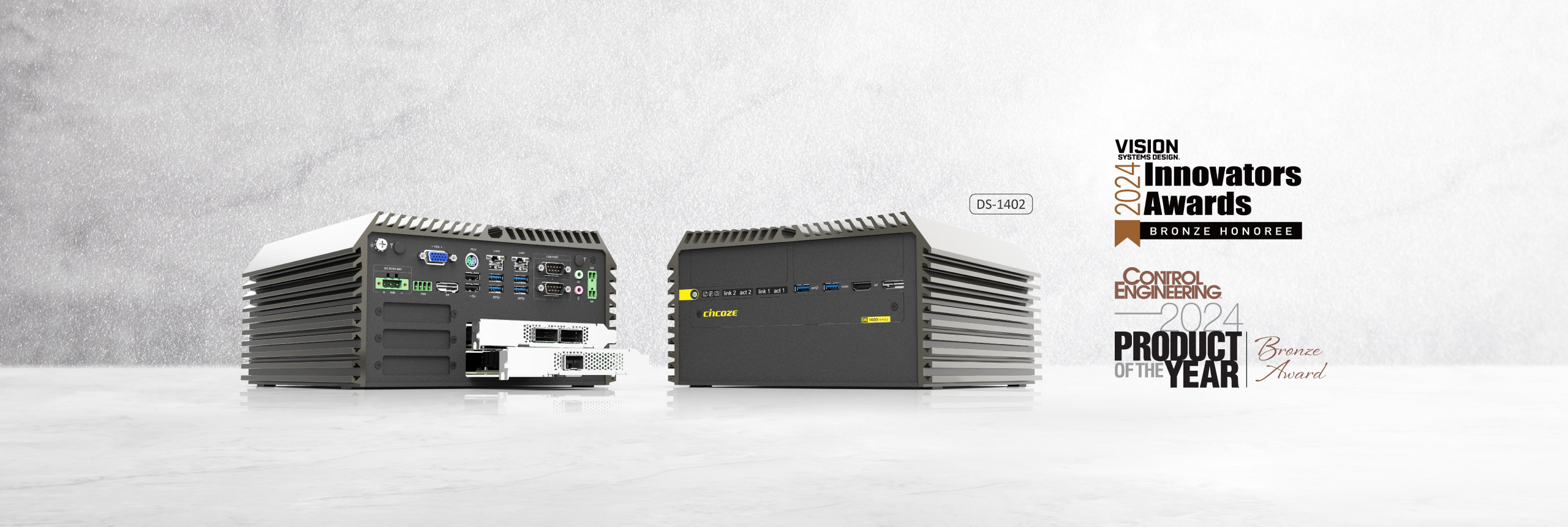 Cincoze DS-1402 Wins Control Engineering and Vision System Design Awards