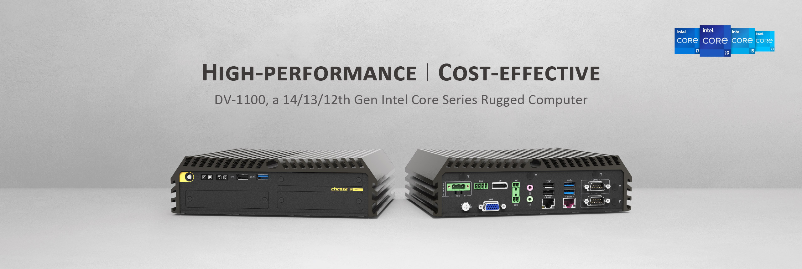 High-performance, Cost-effective - DV-1100, a 14/13/12th Gen Intel Core Series Rugged Computer
