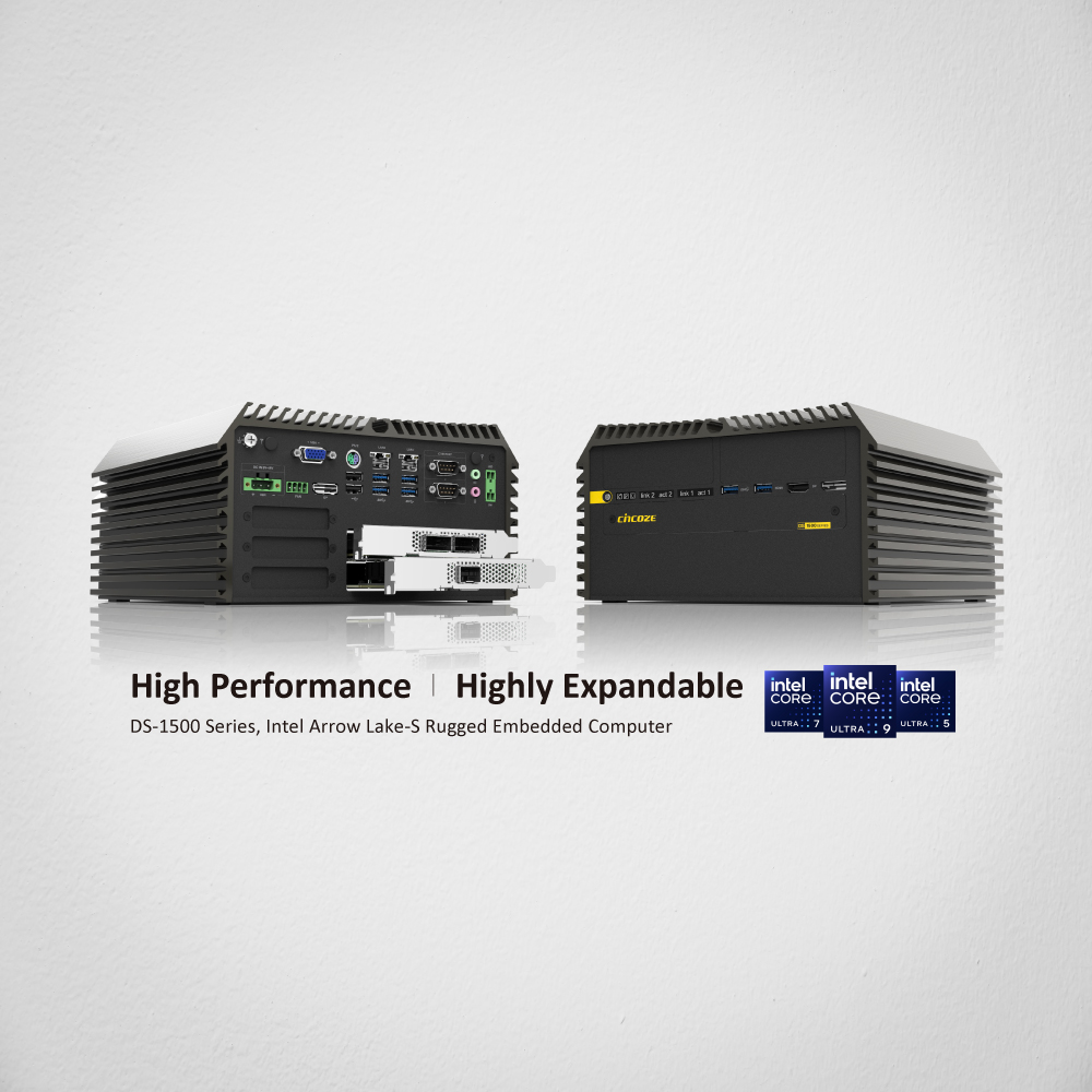 High Performance, Highly Expandable, DS-1500 Series, Intel Arrow Lake-S Rugged Embedded Computer