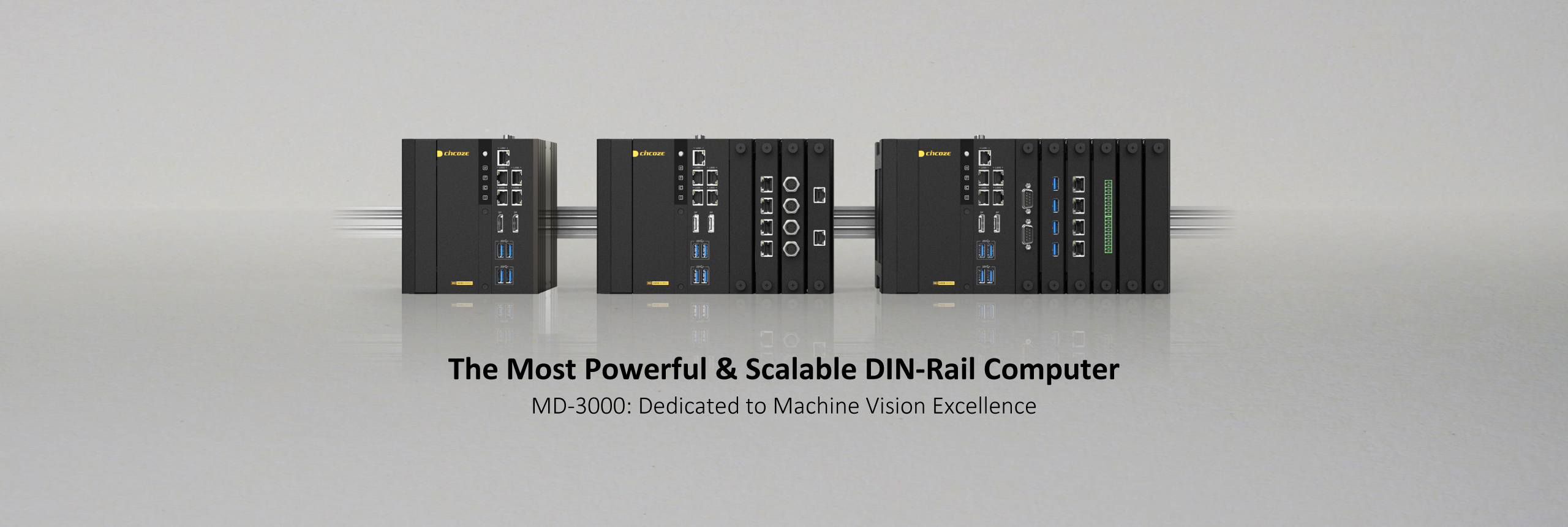 The Most Powerful & Scalable DIN-Rail Computer, MD-3000: Dedicated to Machine Vision Excellence