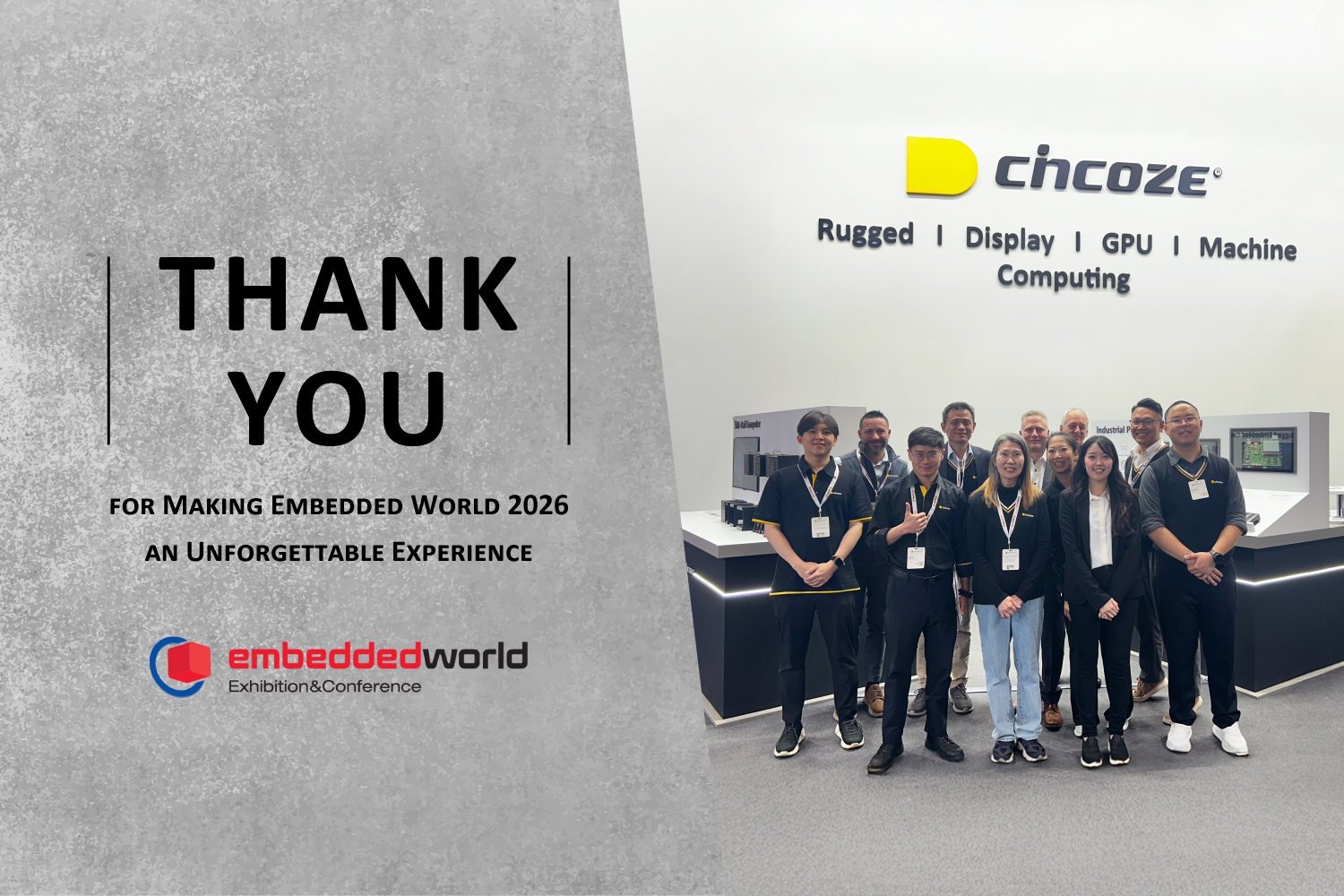 Danke, dass Sie die Embedded World 2026 zu einem unvergesslichen Erlebnis gemacht haben!