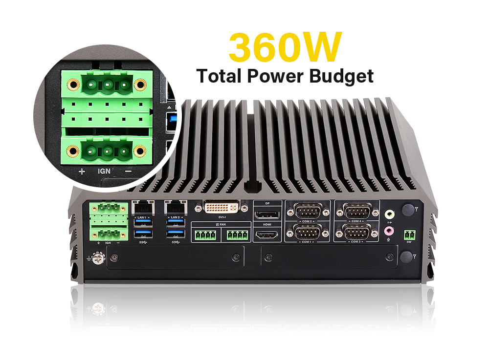 Großzügiges 360W Power-Budget