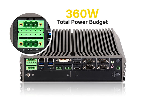 Generous 360W Power Budget Generous 360W Power Budget