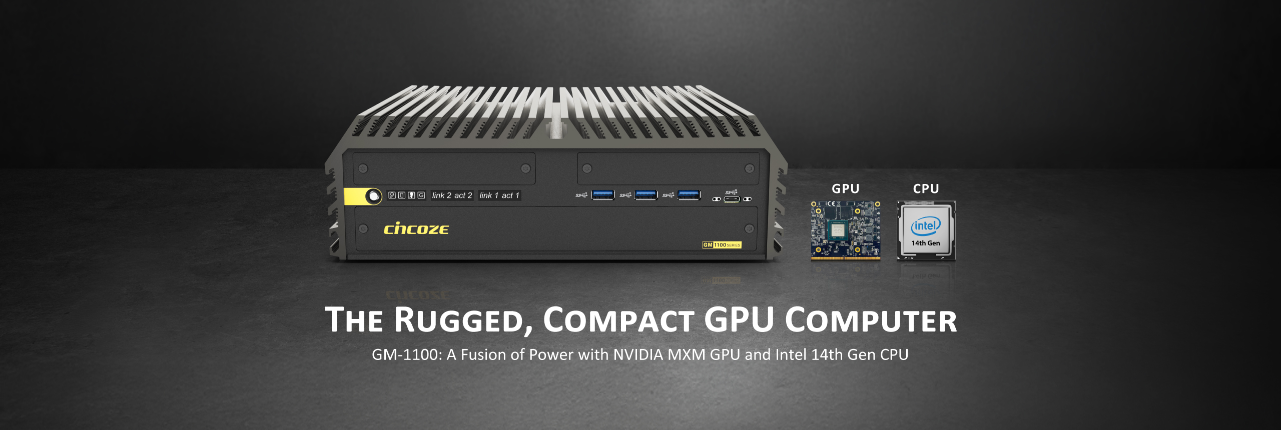 強固、緊湊且高效能的 GPU 電腦（GM-1100 系列）