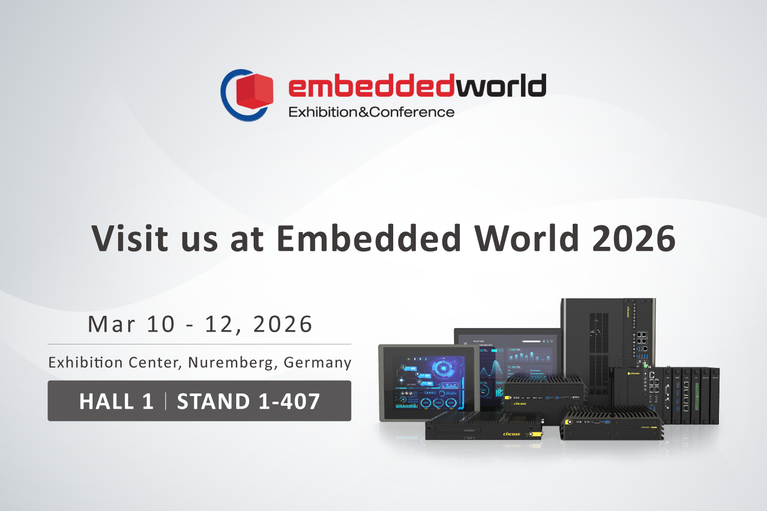 Visit Cincoze at Embedded World 2026!